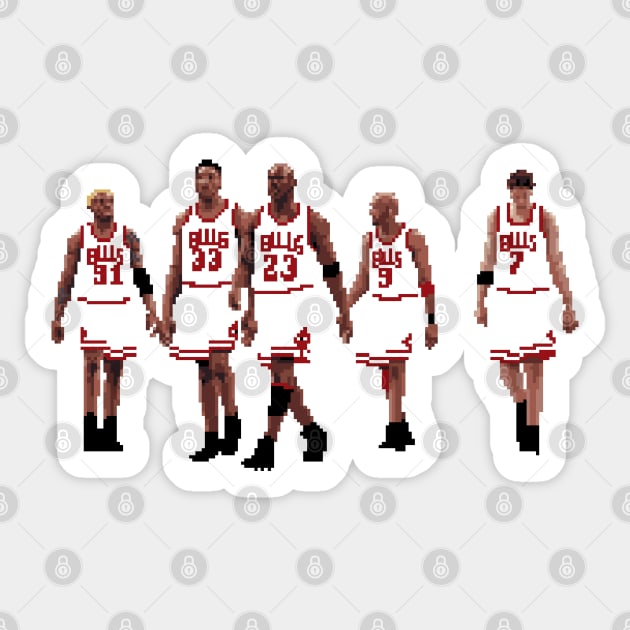 Bulls Pixel 5 Michael Jordan Scottie Pippen Toni Kukoc Dennis Rodman Ron Harper